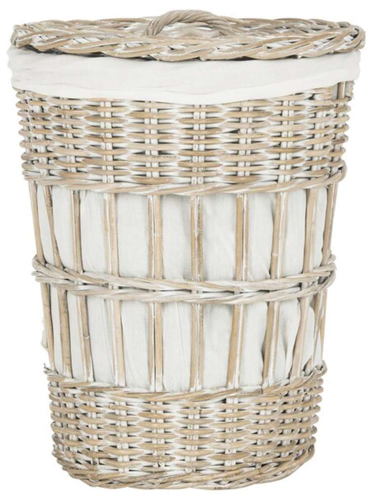Safavieh - Maggy Laundry Basket - White - White Washed - HAC6500A veiw 1