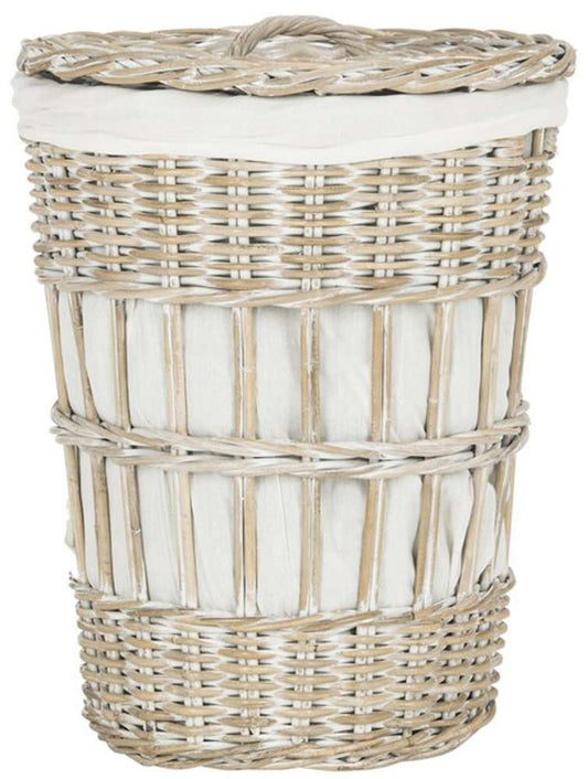 Safavieh - Maggy Laundry Basket - White - White Washed - HAC6500A veiw 1