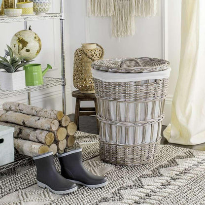 Safavieh - Maggy Laundry Basket - White - White Washed - HAC6500A veiw 2
