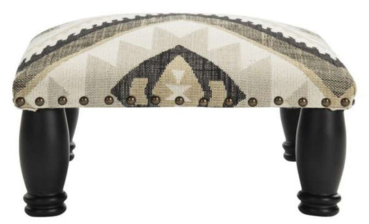 Safavieh - Makalo Footstool - Tribal - Black - MCR4597A veiw 1