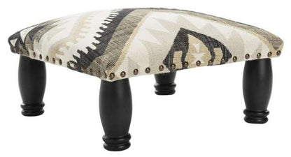 Safavieh - Makalo Footstool - Tribal - Black - MCR4597A veiw 3