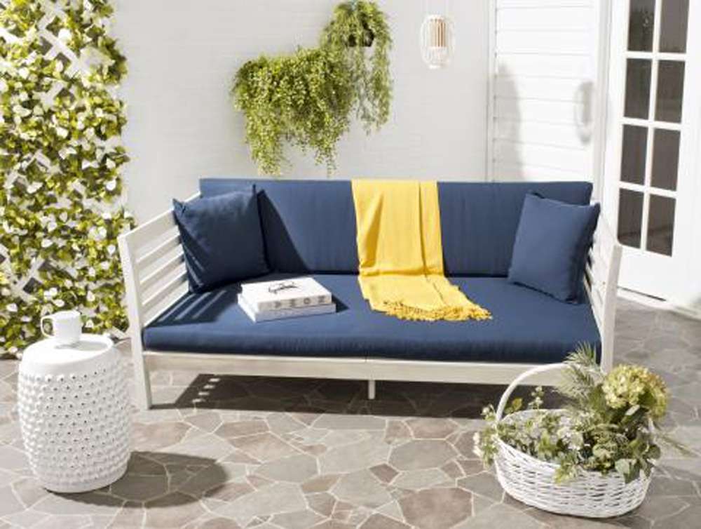 Safavieh - Malibu Day Bed - Antique White - Navy - PAT6725D veiw 2