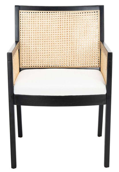 Safavieh - Couture - Malik Rattan Dining Chair - Black - Natural - SFV4105A veiw 1