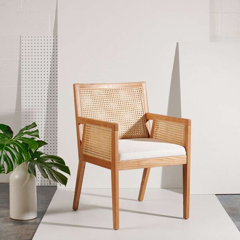 Safavieh - Couture - Malik Rattan Dining Chair - Natural - SFV4105B veiw 2