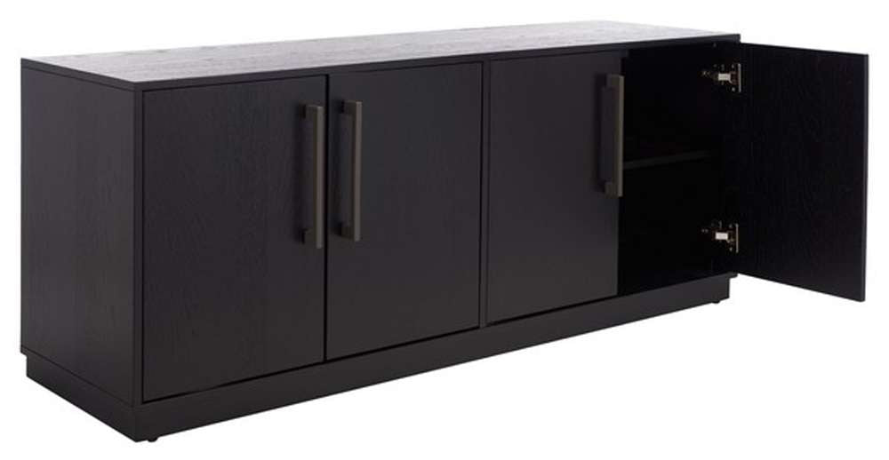 Safavieh - Couture - Mallory 4 Door Media Stand - Black - SFV2120C veiw 4