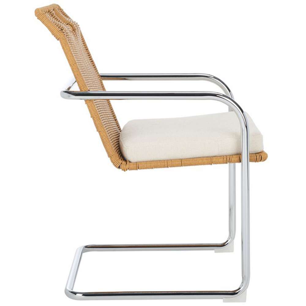 Safavieh - Malou Rattan Dining Chair - Cream - Natural - DCH1100B veiw 4