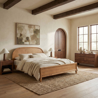 Safavieh - Mandie Wood Queen Bed / Light Brown - SFV4284A-Q-2BX view 2