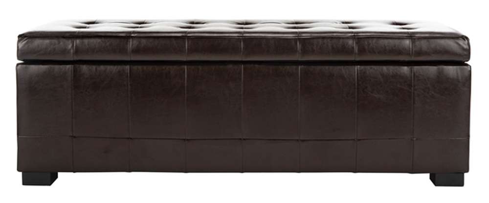 Safavieh - Manhattan Lg Storage Ottoman - Brown - HUD4200A veiw 1