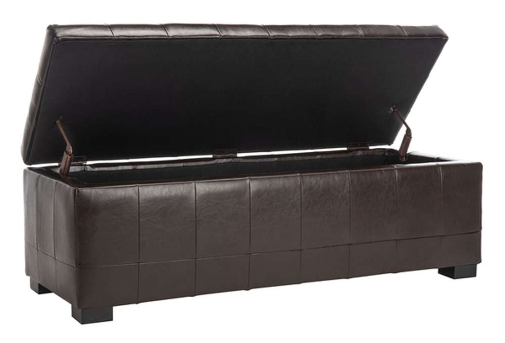 Safavieh - Manhattan Lg Storage Ottoman - Brown - HUD4200A veiw 3