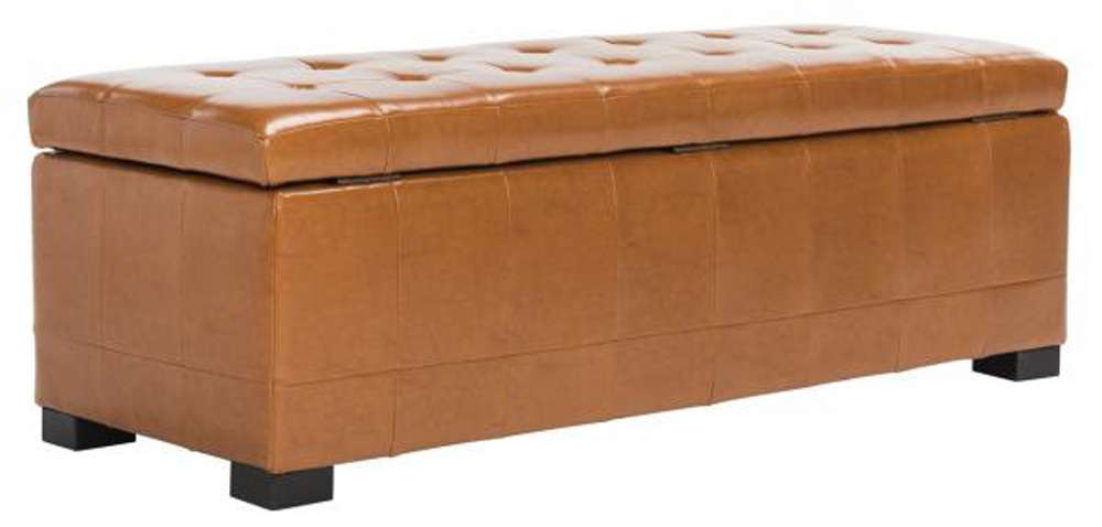 Safavieh - Manhattan Lg Storage Ottoman - Saddle - HUD4200C veiw 1