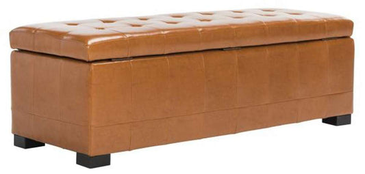 Safavieh - Manhattan Lg Storage Ottoman - Saddle - HUD4200C veiw 1
