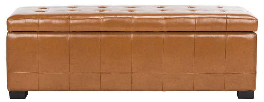 Safavieh - Manhattan Lg Storage Ottoman - Saddle - HUD4200C veiw 2
