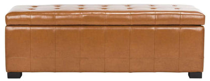 Safavieh - Manhattan Lg Storage Ottoman - Saddle - HUD4200C veiw 2