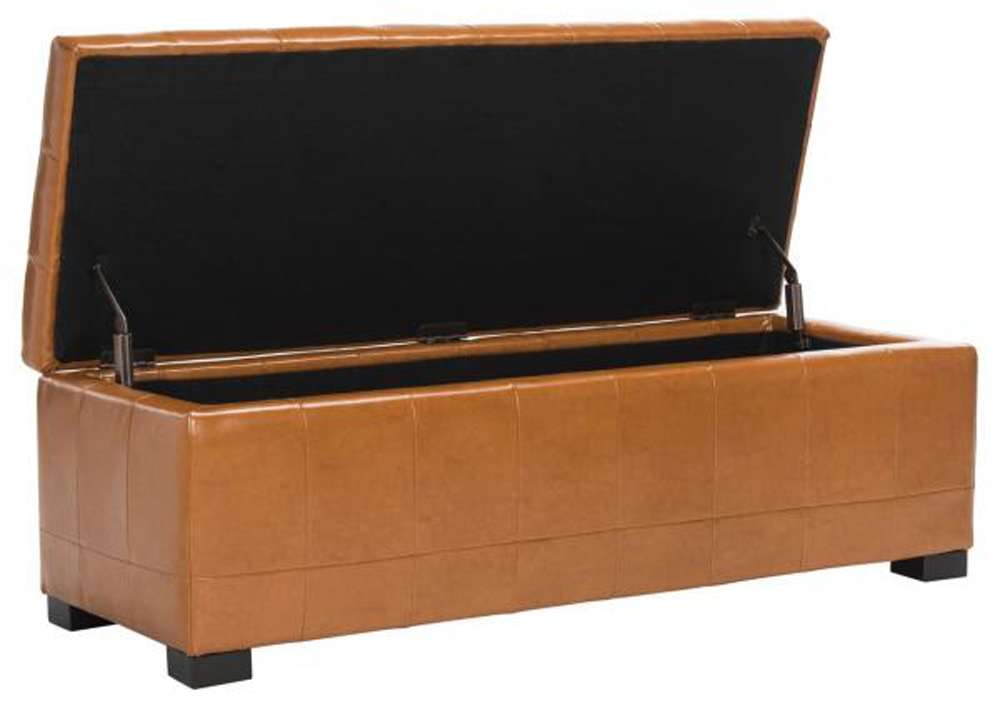Safavieh - Manhattan Lg Storage Ottoman - Saddle - HUD4200C veiw 4