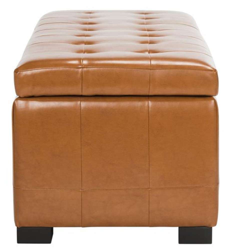 Safavieh - Manhattan Lg Storage Ottoman - Saddle - HUD4200C veiw 5