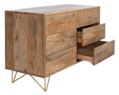 Safavieh - Couture - Marigold 6 Drawer Dresser - Natural - Gold - SFV5710A veiw 3