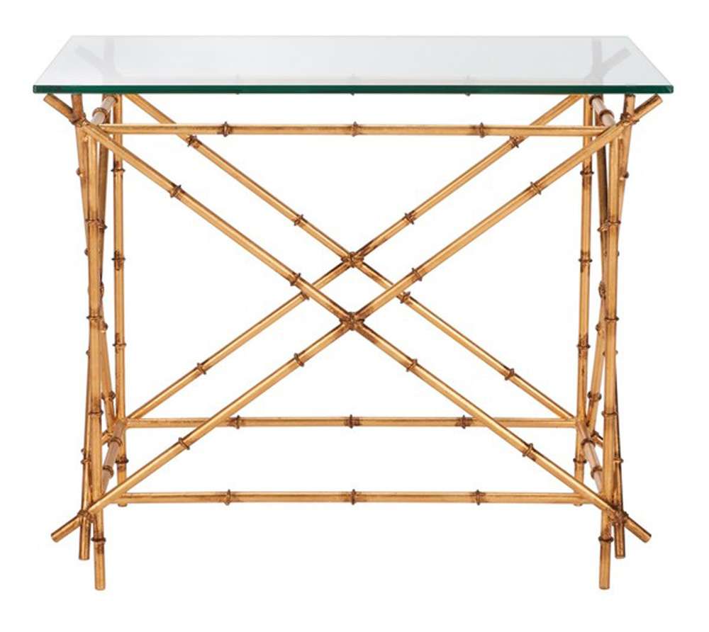 Safavieh - Mark Accent Table - Gold - Clear - FOX2511A veiw 1