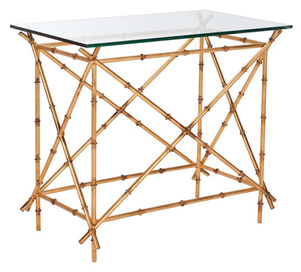 Safavieh - Mark Accent Table - Gold - Clear - FOX2511A veiw 3