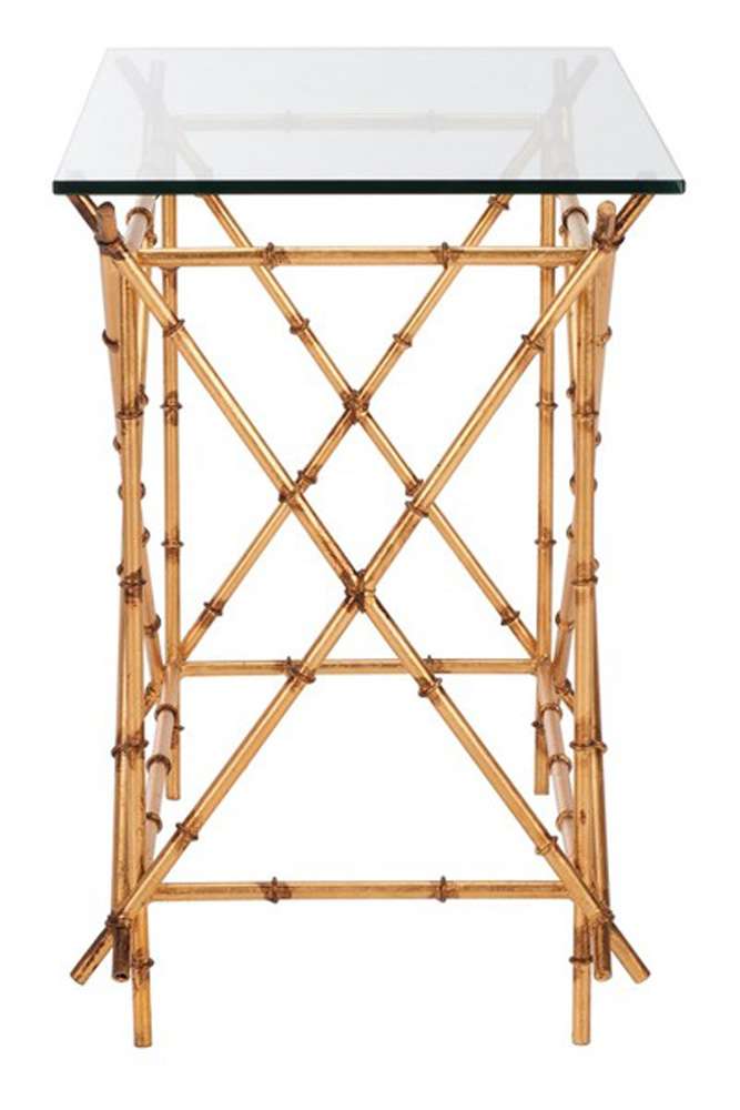 Safavieh - Mark Accent Table - Gold - Clear - FOX2511A veiw 4