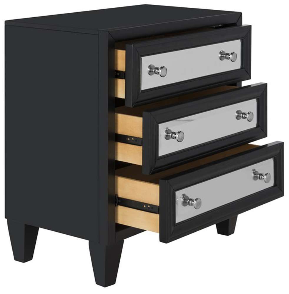 Safavieh - Marlon 3 Drawer Chest - Black - CHS9202A veiw 3