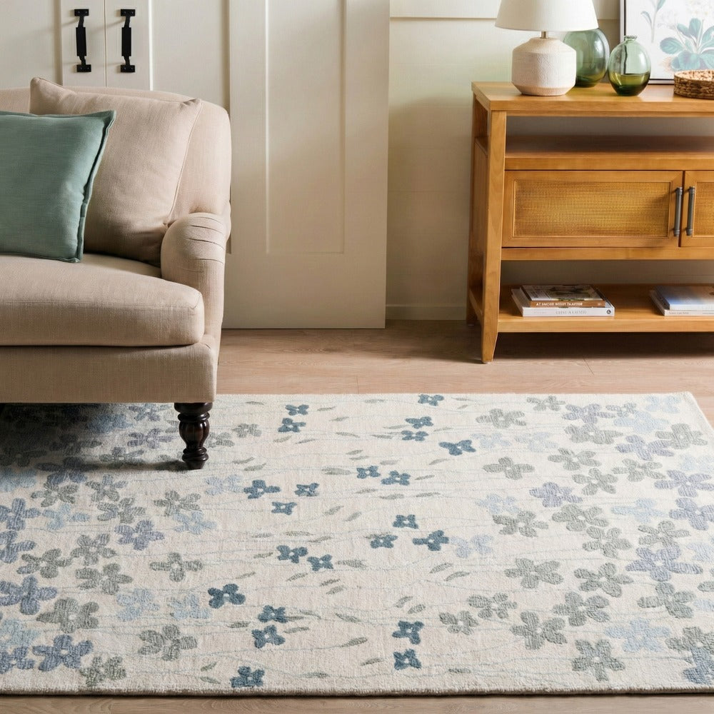 Safavieh - Martha Stewart 3551M Ivory Blue - 6" X 9" - MSR3551M-6 view 2