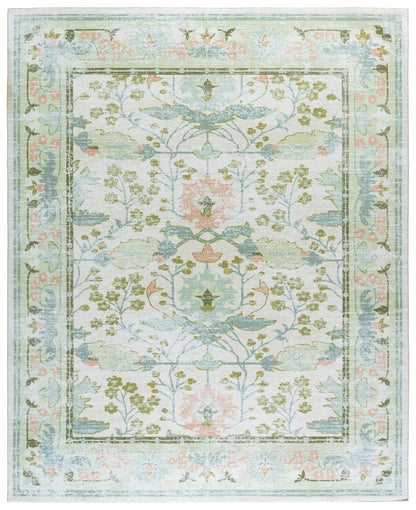 Safavieh - Martha Stewart Washable Floral 181B Beige / Green - 2" X 5" - MSRW181B-25 view 1