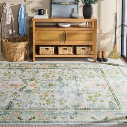 Safavieh - Martha Stewart Washable Floral 181B Beige / Green - 2" X 5" - MSRW181B-25 view 2