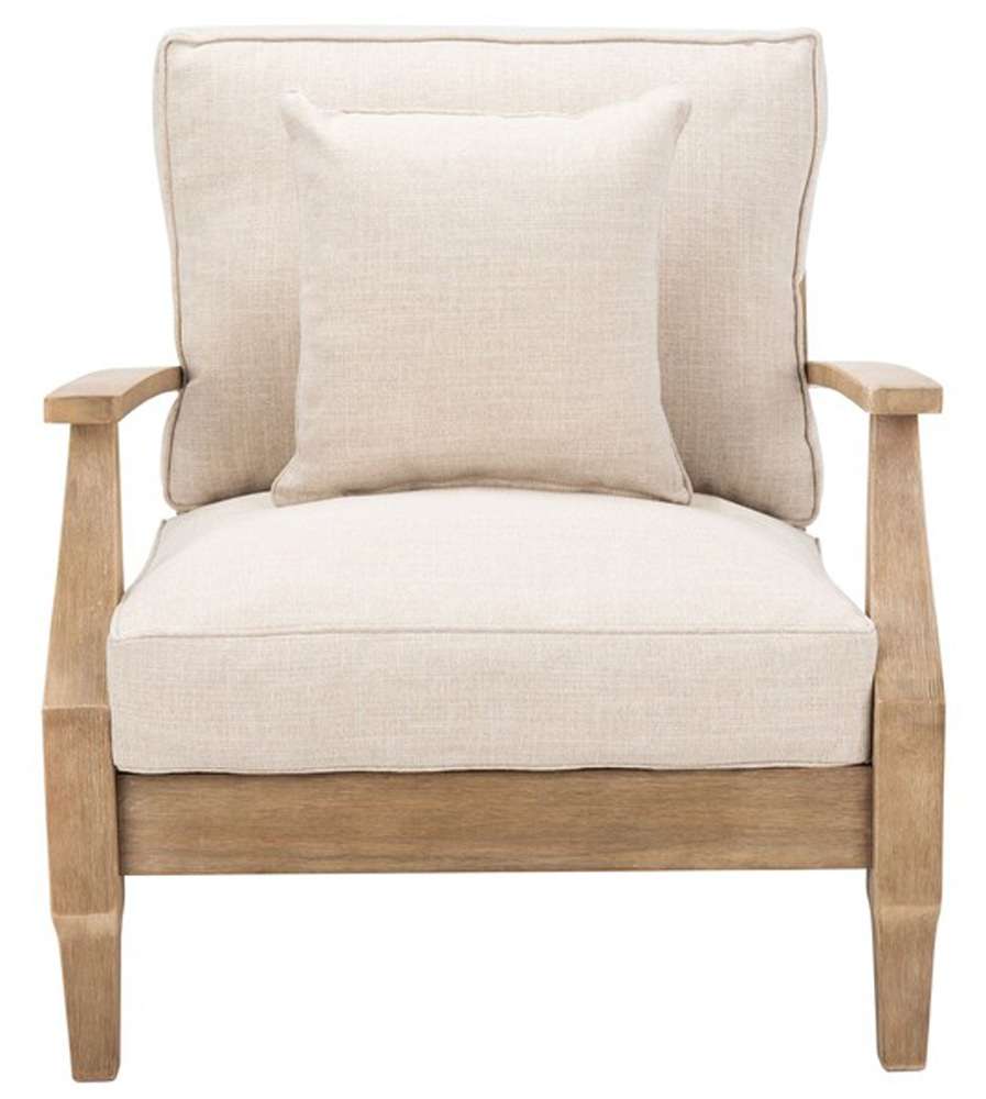 Safavieh - Couture - Martinique Wood Patio Armchair - Natural - Beige - CPT1011A veiw 1