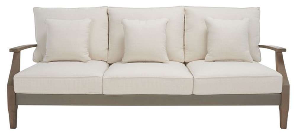 Safavieh - Couture - Martinique Wood Patio Sofa - Light Grey - Beige - CPT1013C veiw 1