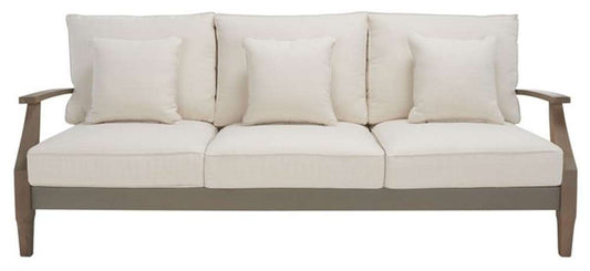 Safavieh - Couture - Martinique Wood Patio Sofa - Light Grey - Beige - CPT1013C veiw 1