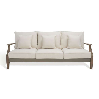 Safavieh - Couture - Martinique Wood Patio Sofa - Light Grey - Beige - CPT1013C veiw 2