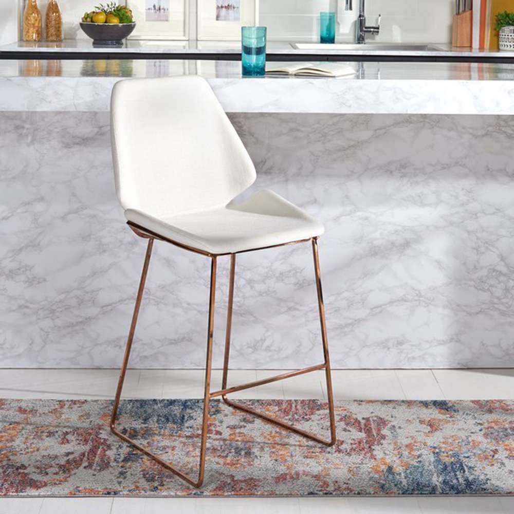Safavieh - Masami Counter Stool - White - Gold - BST3006C veiw 2