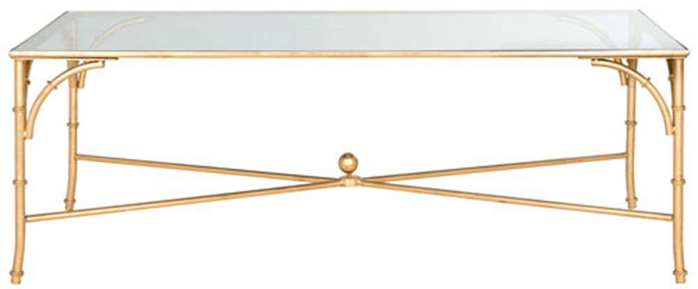 Safavieh - Maurice Coffee Table - Gold - Clear - FOX2545A veiw 1