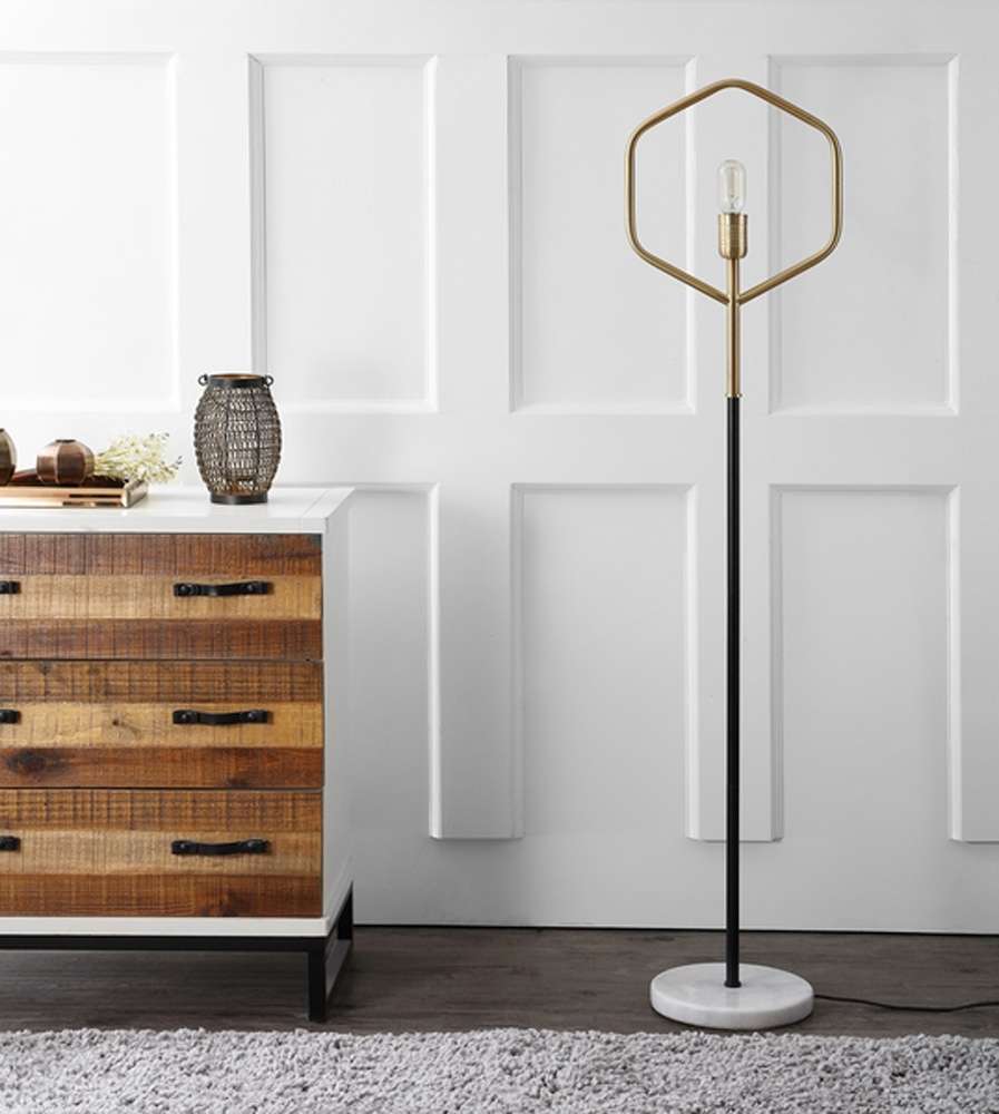 Safavieh - Mave Floor Lamp - Brass - Black - FLL4014A veiw 1