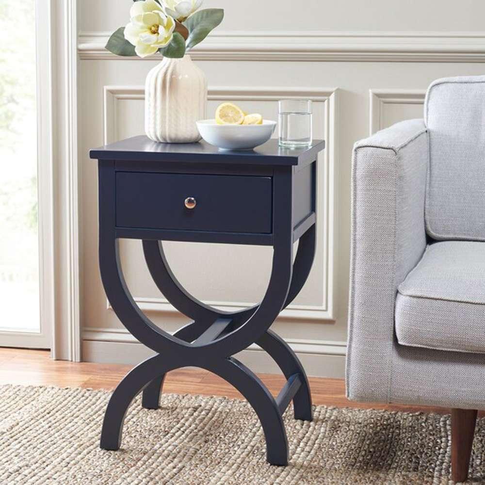 Safavieh - Maxine Accent Table W Storage Drw - Navy - AMH6608G veiw 3