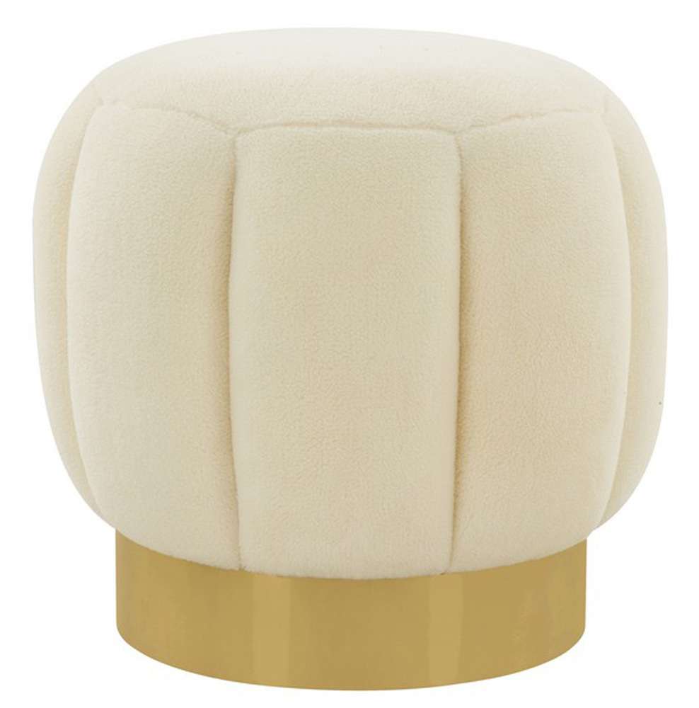 Safavieh - Couture - Maxine Channel Tufted Ottoman - Creme - Gold - SFV4707O veiw 1