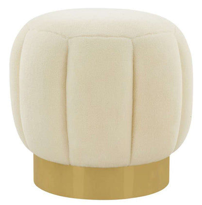 Safavieh - Couture - Maxine Channel Tufted Ottoman - Creme - Gold - SFV4707O veiw 1