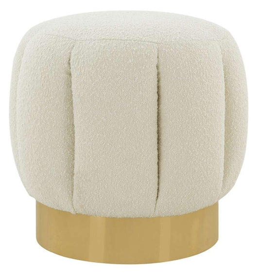 Safavieh - Couture - Maxine Channel Tufted Ottoman - Ivory - Gold - SFV4707M veiw 1
