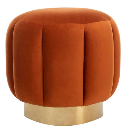 Safavieh - Couture - Maxine Channel Tufted Ottoman - Sienna - Gold - SFV4707E veiw 1