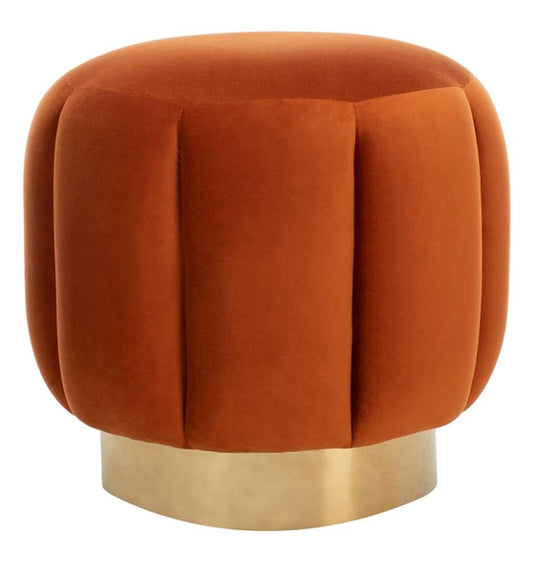 Safavieh - Couture - Maxine Channel Tufted Ottoman - Sienna - Gold - SFV4707E veiw 1