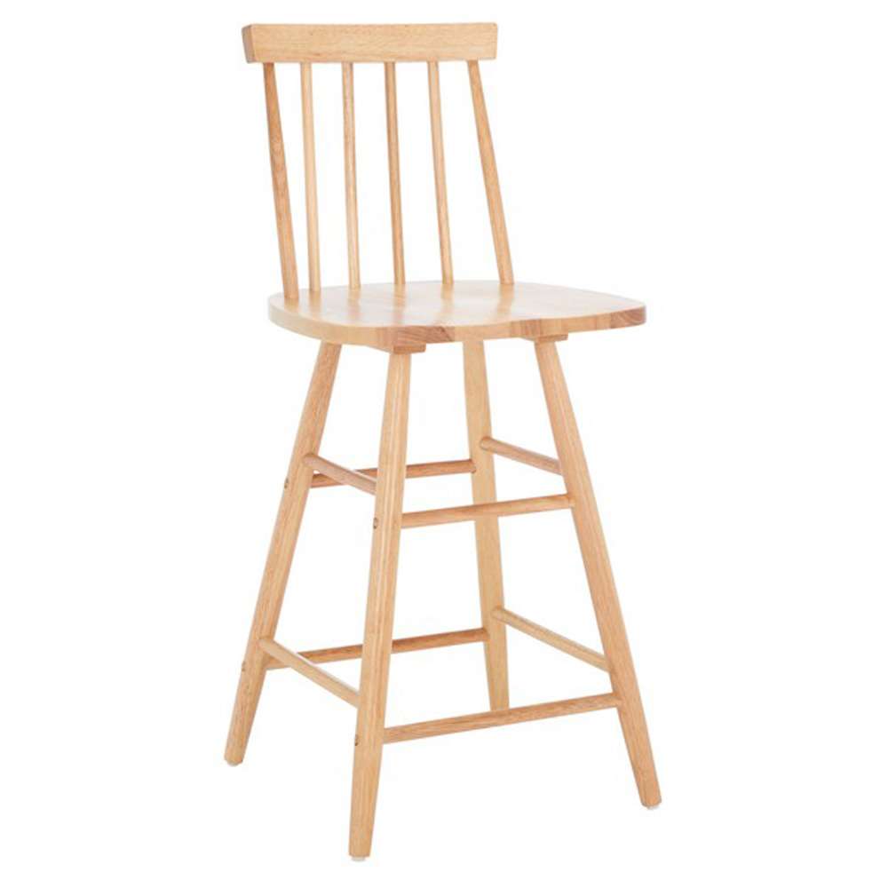 Safavieh - May Wood Counter Stool - Natural - BST1405D veiw 3