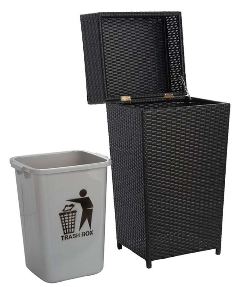 Safavieh - Mazeli Trash Bin - Black - PAT7512A veiw 3