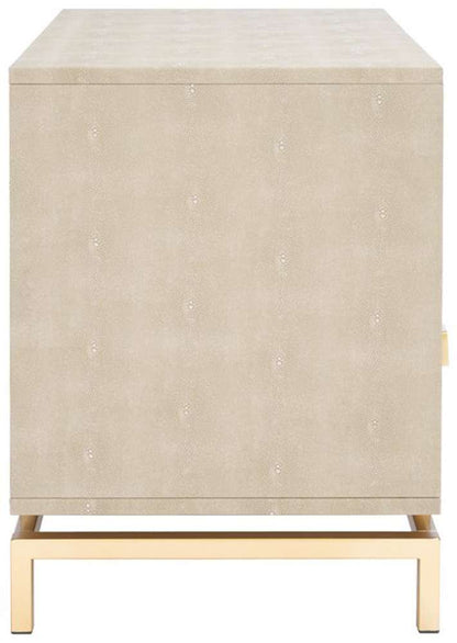 Safavieh - Meilana 1 Slf 1 Drw Nightstand - Light Taupe - Brass - NST6403A veiw 3