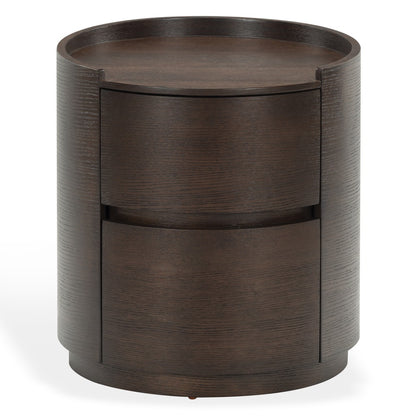 Safavieh - Melissa Round 2 Drawer Wood Nightstand / Walnut - SFV2245B view 1