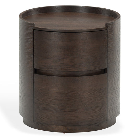 Safavieh - Melissa Round 2 Drawer Wood Nightstand / Walnut - SFV2245B view 1