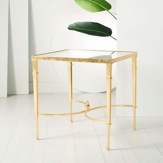 Safavieh - Couture - Mendez Gold Leaf Accent Table - Gold - AMH8336A veiw 2