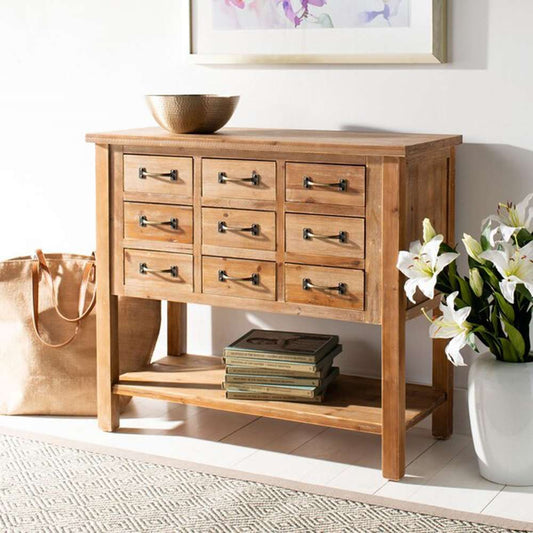 Safavieh - Mendie 6 Drawer Accent Table - Oak - AMH1552A veiw 2