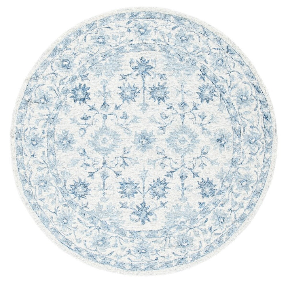 Safavieh - Micro-Loop 276M Blue Ivory - 7" X 7" - MLP276M-7R view 1