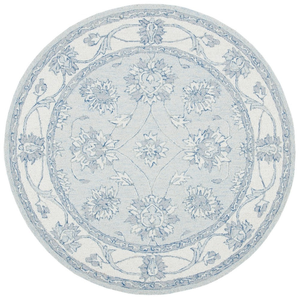 Safavieh - Micro-Loop 536L Light Blue Ivory - 7" X 7" - MLP536L-7R view 1