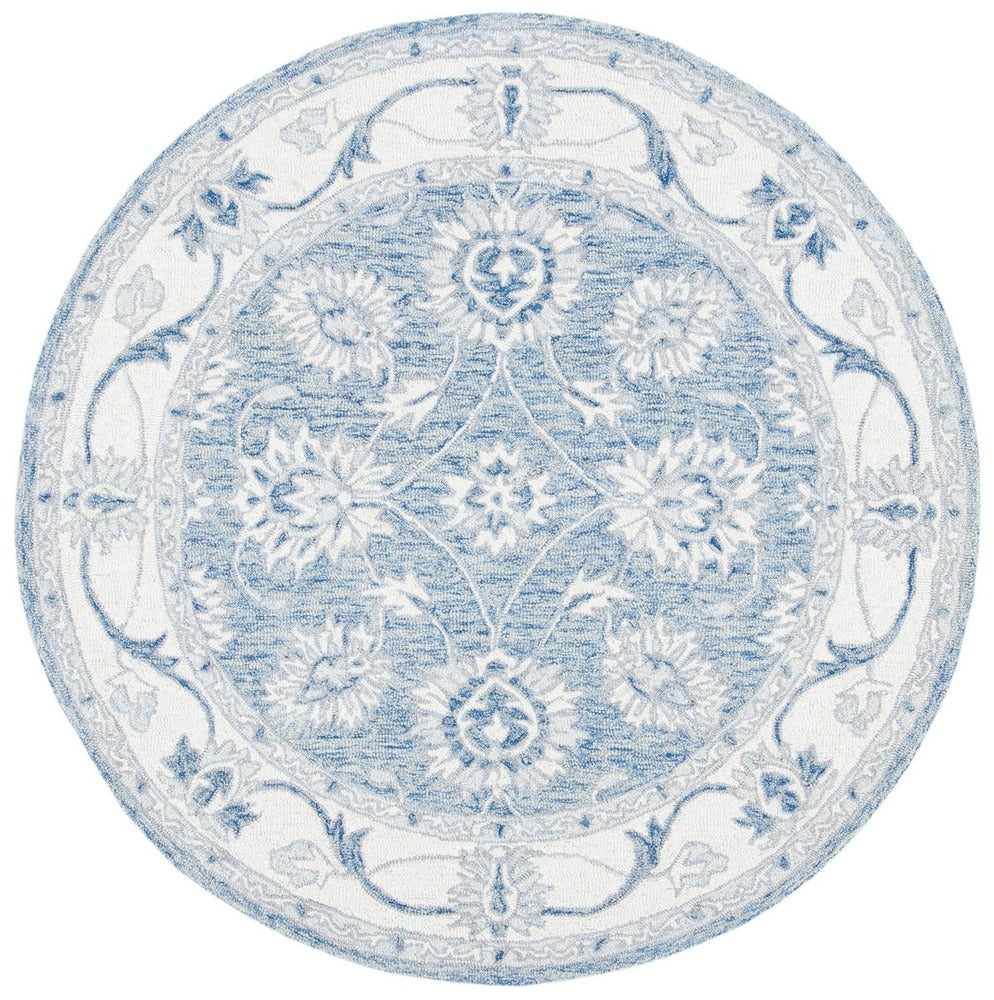 Safavieh - Micro-Loop 536M Blue Ivory - 3" X 3" - MLP536M-3R view 1